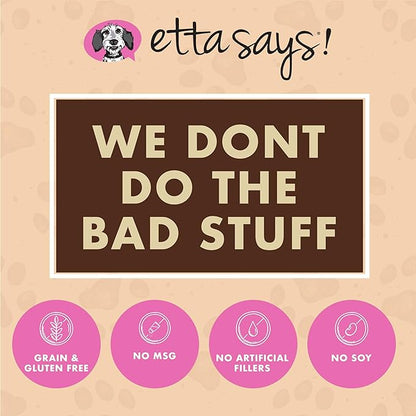 etta says! Pork + Bacon Snack Bars - Premium All Natural Meat Treats for Dogs - Human Grade - Made in The USA (6 Count Pack of 1)