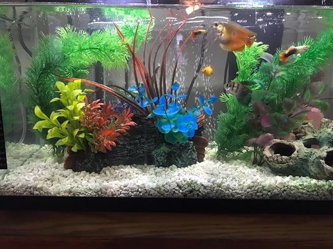 DoubleWood 3 PCS Decaying Trunk Betta Fish Ornament Driftwood Resin Crafts for Aquarium Decoration Fish Tank Wood With Holes & Caves