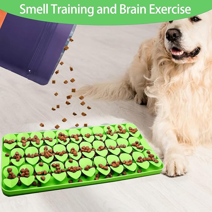 Medium Silicone Snuffle Mat for Dogs, Dog Lick Mat Slow Feeder for Slow Eating,Suction Cups Snuffle Mat for Dogs Large Breed Training Smell,Encourages Natural Foraging Skill,Sniffing