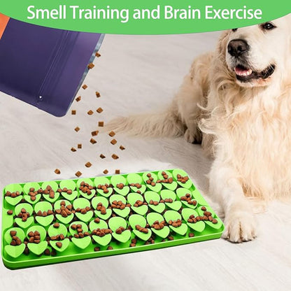 Medium Silicone Snuffle Mat for Dogs, Dog Lick Mat Slow Feeder for Slow Eating,Suction Cups Snuffle Mat for Dogs Large Breed Training Smell,Encourages Natural Foraging Skill,Sniffing