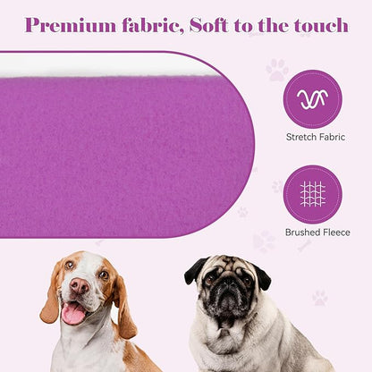 Dog Hoodie Dog Sweaters for Large Dogs Pet Sweater Solid Soft Brushed Fleece Pet Clothes Hoodie Sweatshirt with Pocket(Purple-L)