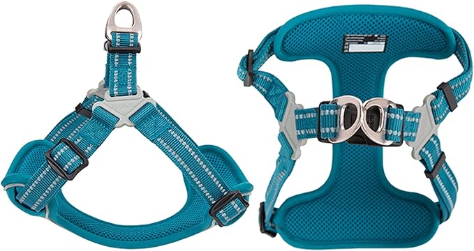TRUE LOVE Dog Harness TLH5991 Anti Pull Safety Vest Step-in Style Harness for More Comfort and Less Tug Reflective Pet Harness by Truelove Blue
