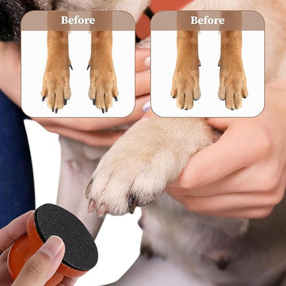 Dog Nail File,Wood Cat Nail File Boards,Pet Toenail Grinder Board, Scratcher Board Puppy Pad for Small to Medium-Sized Dogs and Cats with 3 Pcs Replaceable Sandpaper (Brown)