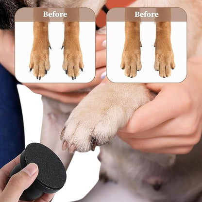 Dog Nail File,Wood Cat Nail File Boards,Pet Toenail Grinder Board, Scratcher Board Puppy Pad for Small to Medium-Sized Dogs and Cats with 3 Pcs Replaceable Sandpaper (Black)