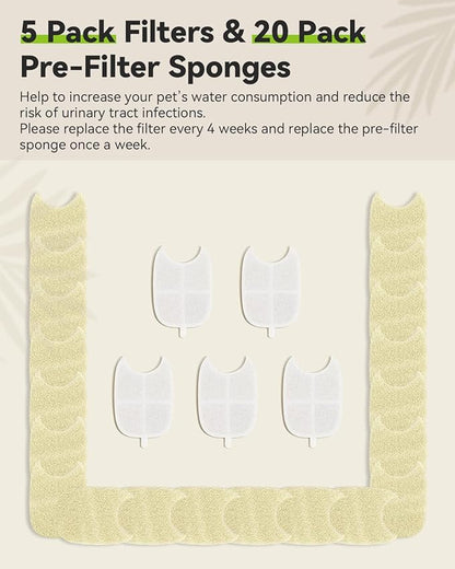 Cat Water Fountain Stainless Steel,152oz/4.5L Wireless Pet Fountain,Automatic Water Bowl for Cats Dogs with Motion Sensor,Quiet Filtered Pet Water Fountain w 5 Filters(Filters for 4 Months)