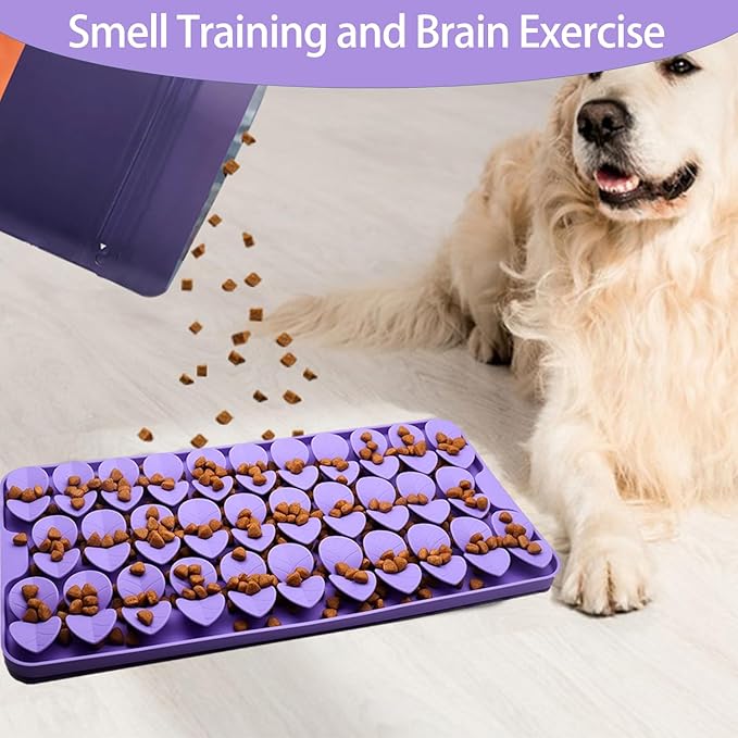Drescu Medium Silicone Snuffle Mat for Dogs, Dog Lick Mat Slow Feeder for Slow Eating,Suction Cups Snuffle Mat for Dogs Large Breed Training Smell,Encourages Natural Foraging Skill,Sniffing