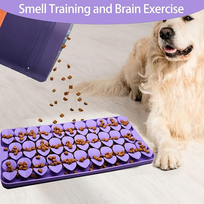 Drescu Medium Silicone Snuffle Mat for Dogs, Dog Lick Mat Slow Feeder for Slow Eating,Suction Cups Snuffle Mat for Dogs Large Breed Training Smell,Encourages Natural Foraging Skill,Sniffing
