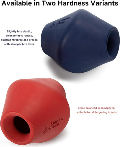 Stuffable Enrichment Dog Toy – Extra Firm Natural Rubber Treat Dispenser for Large Dogs, Irregular Shape, Blue, Bully Stick Compatible