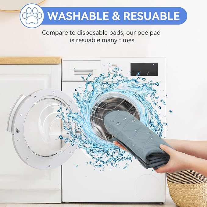 Dog Playpen with Washable Pee Pad, Puppy Pet Cat Playpen Small Dogs Tent Crate Indoor/Outdoor, Portable Pop Up Kennel with Carrying Case for Cats/Rabbits(Grey,Small with pad)