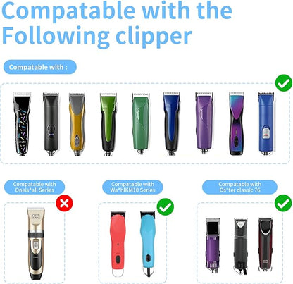 2 Pcs Size 5/8HT Detachable Dog Grooming Blades, Compatible with Andis, Oster A5, Wahl KM10 Series Clippers, Cut Length 16mm, Silver(5/8HT 16mm, 2 Packs)