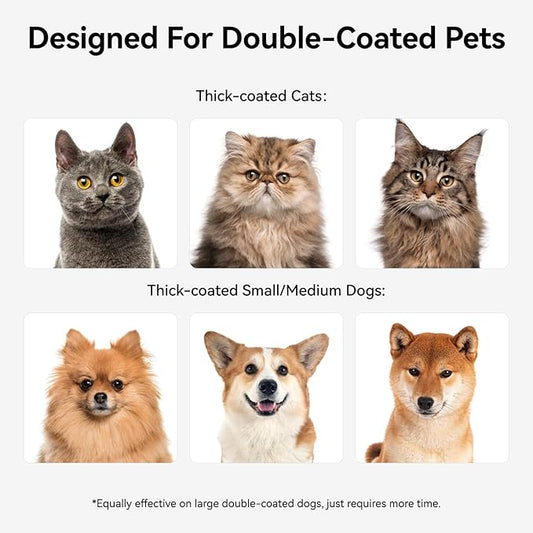 aumuca Undercoat Rake for Cats & Small/Medium Dogs – Deshedding Brush & Dematting Comb for Double-Coated Pets with Long or Short Hair, Matted Fur – Grooming Tool for Kitten, Puppy, Rabbit and Horse