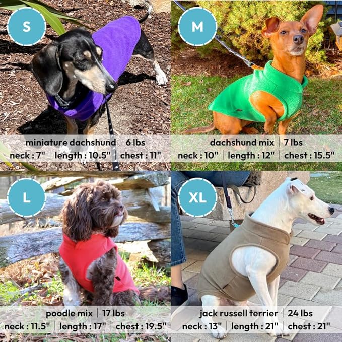 Gooby Fleece Vest Dog Sweater - Pink, Medium - Warm Pullover Fleece Dog Jacket with O-Ring Leash for Small to Medium Dogs