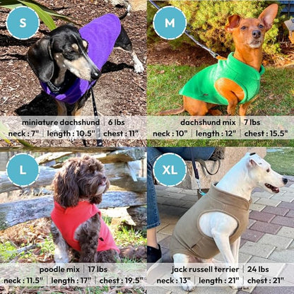 Gooby Fleece Vest Dog Sweater - Pink, Medium - Warm Pullover Fleece Dog Jacket with O-Ring Leash for Small to Medium Dogs