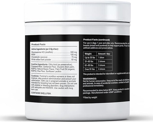 Embark Joint Supplement for Dogs – Glucosamine, Chondroitin, Hip and Joint Supplement, Supports Joint Health– Vet-Formulated with All-Natural Ingredients – 90 Soft Chews for Small and Large Breed Dogs