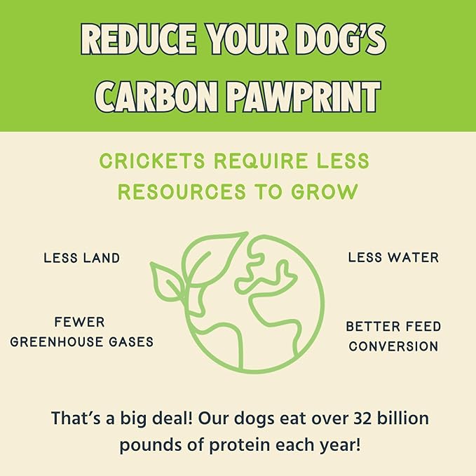 Jiminy's Chewy Cricket Dog Training Treats, Low Calorie, Hypoallergenic, 6oz, Sweet Potato & Pea (Pack of 1)