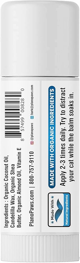 Lick Safe Cat Paw Balm - 0.15 Oz Paw Balm for Cats - Natural Paw Butter for Cats - Vet Recommended Cat Paw Protection - Paw Wax for Cats - Fix Dry Cracked Paws - Cat Paw Moisturizer Stick - Cat Stuff