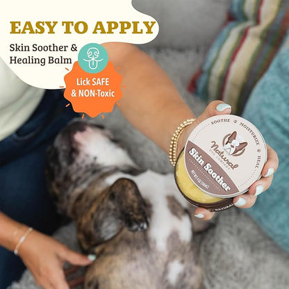 Natural Dog Company Skin Soother Balm for Dogs – 2 oz Tin All Natural Hot Spot & Rash Relief – Organic Itchy Skin Soothing Moisturizer for Dry, Red, Crusty Skin – Lick-Safe Dog Balm, Made in USA
