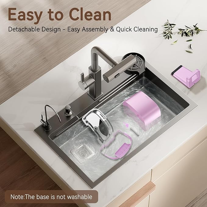 Cat Water Fountain, App Control Wireless Cat Fountain, 122oz/3.6L Pumpless Water Fountains for Cats Indoor with Stainless Steel Tray, Wi-Fi Dog and Pet Water Fountain (Pink, Fountain+2 Fliters)