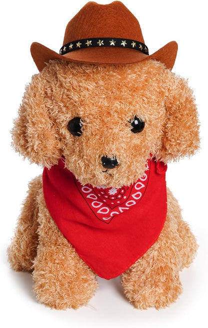 choyaxo Pet Cowboy Costume Halloween Costumes for Dogs Cat Cowboy Hat with Bandana Scarf (Small)