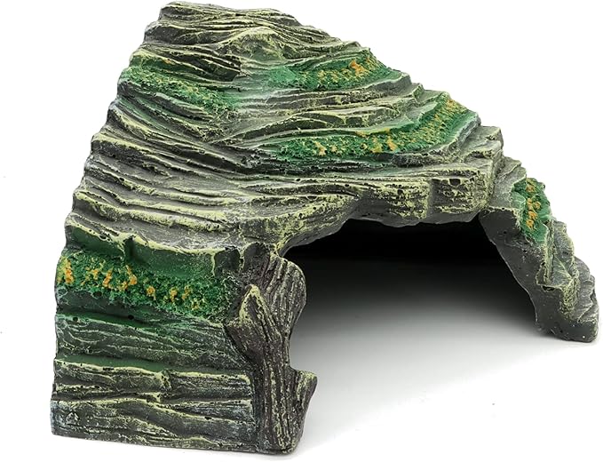 JIHAQUA Terrarium Decor Reptile Hide Reptile Hides and Caves Aquarium Tank Accessories Decorations,Medium