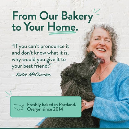 Portland Pet Food Company Gingerbread Dog Treats Healthy Biscuits for Small Medium & Large Dogs - Grain-Free, Human-Grade All Natural Cookies, Snacks & Puppy Training Treats - Made in The USA - 5 oz