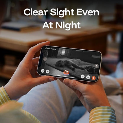 5MP Ultra HD Pet Camera - Dog Camera with Treat Dispenser, Remote Treat Tossing via Phone App, 360° Auto Tracking & Motion Alerts, 5G&2.4G WiFi for Cats Indoor