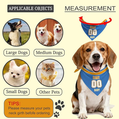 Personalized Dog Bandana Custom Dog Pet Name Scarf Customized Adjustable Triangle Scarf Birthday Style9