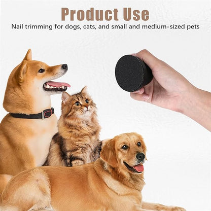 Dog Nail File,Wood Cat Nail File Boards,Pet Toenail Grinder Board, Scratcher Board Puppy Pad for Small to Medium-Sized Dogs and Cats with 3 Pcs Replaceable Sandpaper (Black)