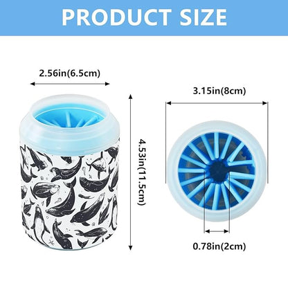 Dog Paw Cleaner Cups for Dogs Pets Foot Washer Paw Scrubber for Medium Small Cats Dogs Cleaning Cup Rubber Stamp Sea Lions