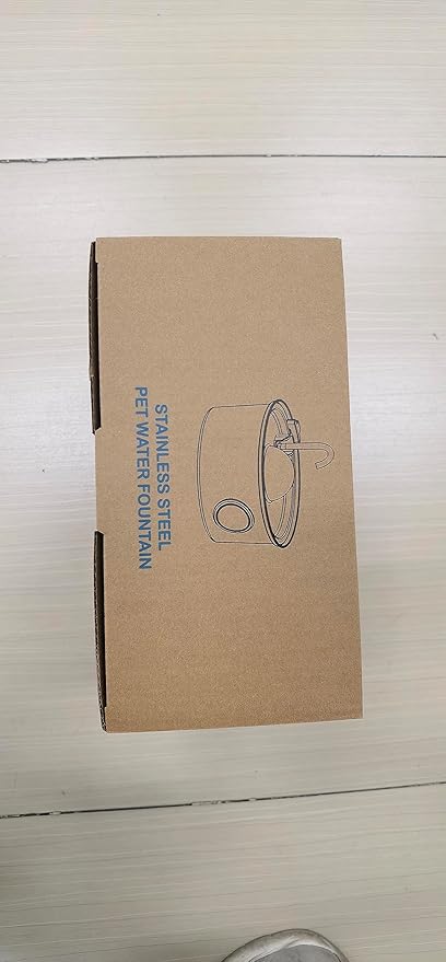 AONBOY Cat Water Fountain with Water Level Window, 108oz/3.2L Cat Fountain Stainless Steel, 6Filters + 3Sponge Filters, Faucet Shape Dog Water Fountain, Double Noise Reduction Design, Multi Filtration