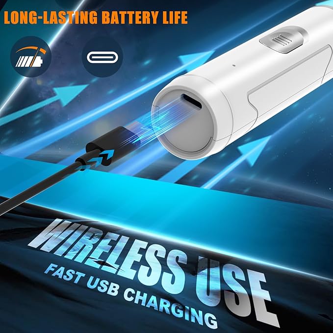 Dog Nail Grinder Quiet - Professional 2-Speed Electric Pet Nail Trimmer with Guard, Rechargeable & Painless Claw Grinder for Small Medium Large Dogs & Cats, Low Noise & Vibration