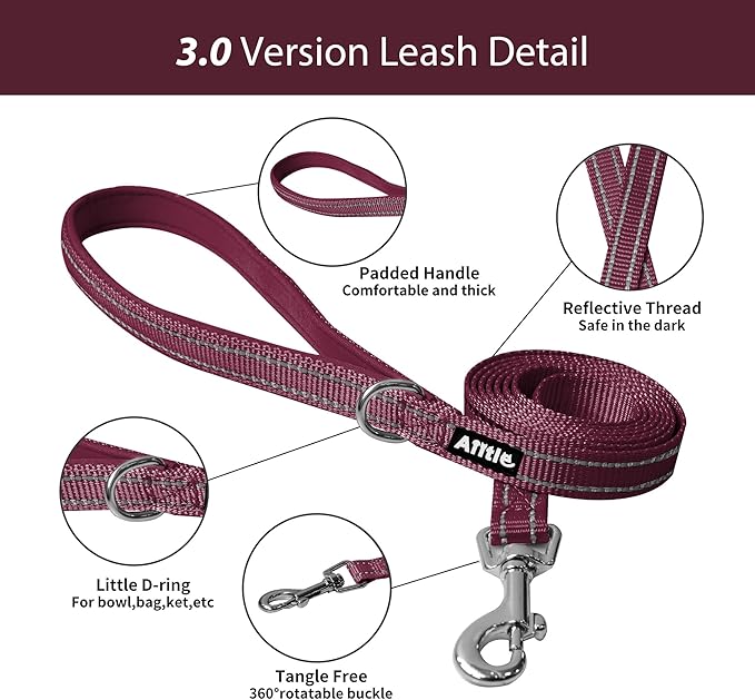 AIITLE Dog Harness, Summer No-Pull Cat Harness with a Leash, Adjustable Reflective Dog Vest, Cat Harness Escape Proof, Outdoor Walking, Camping for Extra Small Dogs and House Cats Burgundy XXXS