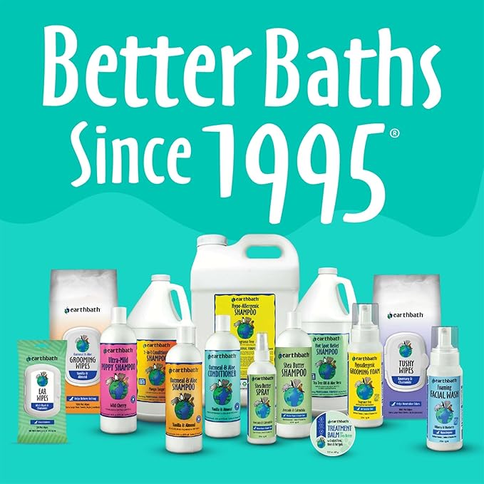 earthbath Paw Wash with Scrubber Brush - No Rinse Dog & Cat Paw Cleaner, Waterless Pet Foot Washer for Small, Medium, & Large Dogs, Helps Dry & Itchy Paws, Cruelty-Free - Avocado & Calendula, 8 fl oz