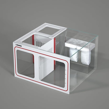 LANDEN RS 60 ReefStar Saltwater Aquarium Reef-Ready Sump Aquarium-50 Gal Display + 20 Gal Sump | 23.6″×21.7″×19.7″ Tank + Cabinet w/Built-in Filtration for Coral & Nano Fish