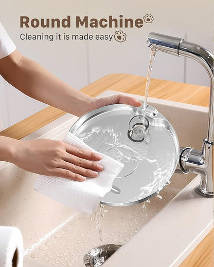 Cat Water Fountain Stainless Steel: Cat Fountain for Drinking - Pet Water Fountain for Cats Inside - 74oz/2.2L Quiet Cats Water Bowl Dispenser - Kitten Drinking Fountains - 6 Filters + 3 Sponges