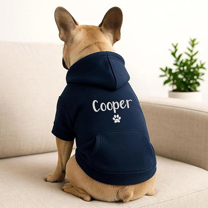 Personalized Name Dog Hoodie, Embroidered Hoodies Pets Name, Customized Pet Clothes Warm Winter Outfit for Dogs, Bright Puppy Sweatshirt,Gift for Dog Lovers, Pet Lovers Gifts