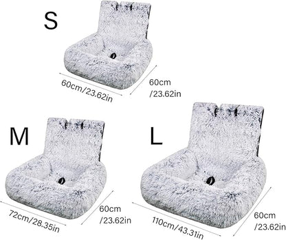 Furry Warm Dog Bed for Soft Cushion Pet Bed for Travel Carseat Cushion for Breeds Road Trips