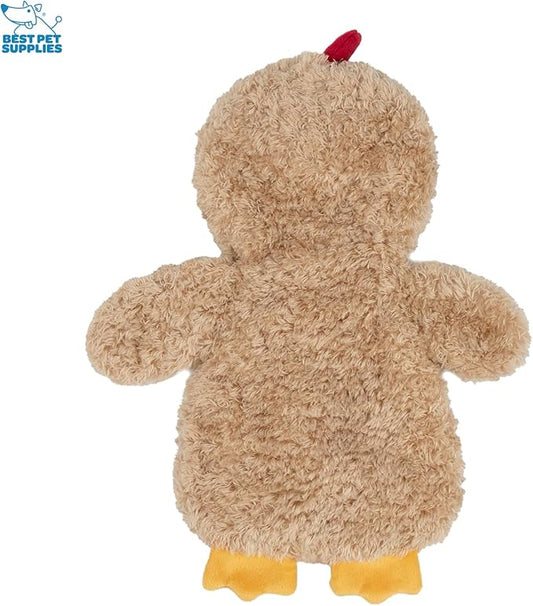 Best Pet Supplies Interactive Squeaky Dog Chew Toy, Ideal Dog Toys for Chewers, Small, Medium & Large Dogs, and Fetch Lovers - Crinkle Chicken (Khaki), Large