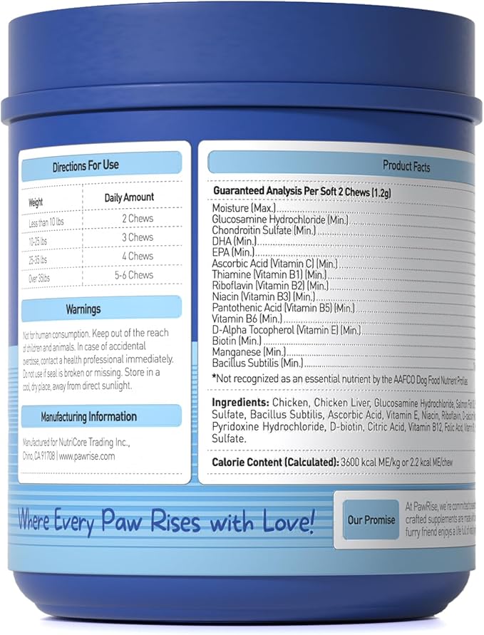 Freeze-Dried Dog Multivitamin – Probiotics, Glucosamine, Omega-3, Vitamins & Minerals for Immune, Joint, Skin & Coat Support – 200 Chews