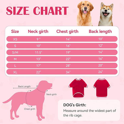 Dog Sweaters for Large Dogs, Brushed Fleece Dog Sweater Baseball Jacket Large Pet Sweater Clothes Soft Warm Boy Girl Pet(Red-XL)