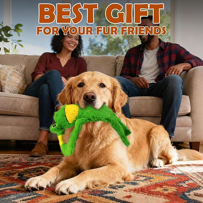 No Stuffing 5-Pack Dog Toys, Squeaky Plush with Crinkle to Keep Them Busy, Pull-tab Toys for Tug of War, Animal Shaped Dog Toys for Large, Medium and Small Dogs.