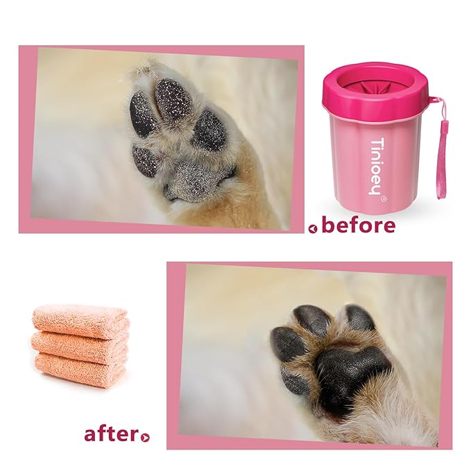 Dog Paw Cleaner for Medium Dogs, Dog Paw Washer, Muddy Paw Cleaner, Pet Foot Cleaner, Dog Paw Protector Kit