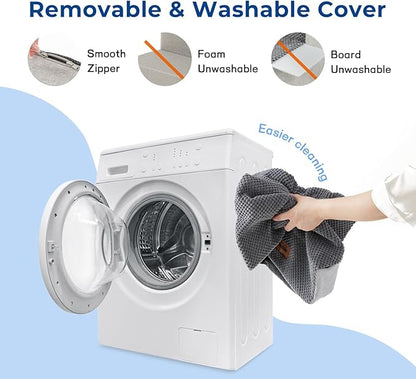 Dog Steps for High Beds - Dog Stairs 2 in 1 with Zippers Suitable for Small Dogs, Foam Pet Stairs with Non Slip Bottom Grey 5 Steps, Brown