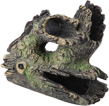 Tyenaza Trunk Aquarium, Aquarium Driftwood Ornaments Resin Wood Trunk Fish Tank Decoration Betta Fish Hideout Caves Decorations for Turtles, Reptiles