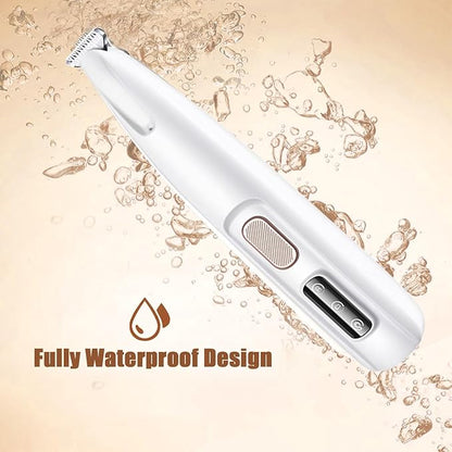 Dog Paw Trimmer with LED Light,Rechargeable Waterproof Trimmer for Dogs,18 mm Widen Blade,35dB Safety Low Noise Pet Hair Clippers for Paws Eyes Ears Face Rump