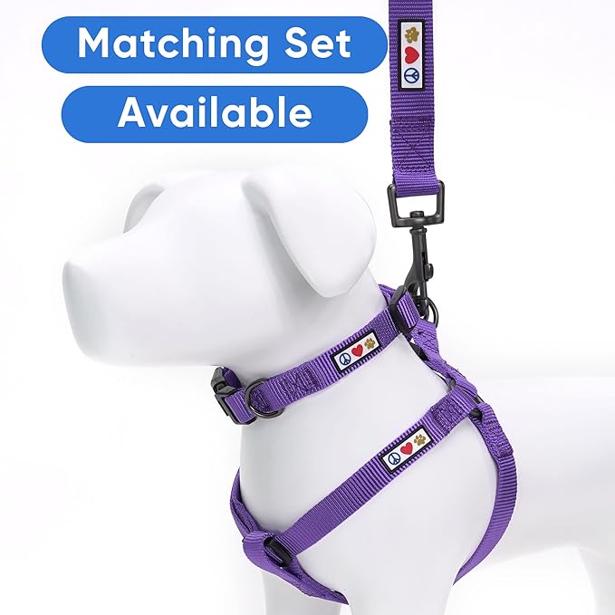 Pawtitas Dog Collar for Large Dogs Adjustable Dog Collar Heavy Duty Waterproof Collars for Dogs with Quick-Release Buckle - Purple Dog Collar for Large Breeds