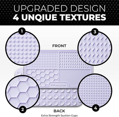 Pup Culture Dog Lick Mat for Dogs, Feeding Pad for Anxious Pets Plus 4 Different Puzzles for Mental Stimulation for Dogs - Supports Mental, Dental, and Digestive Health, Bite Resistant and Heavy Duty