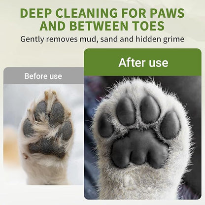 Pet Paw Cleaner for Dogs（5.0 fl oz）- No-Rinse Foam Pet Paw Washer with Silicone Brush Head for Puppy, Small, Medium,Large Dogs and XL Breed,Clean Muddy Paws,PH Balanced Foaming Dog Foot Washer