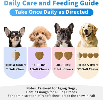 Senior Dog Liver & Joint Supplement – Same, Milk Thistle (Silybin), Glucosamine, MSM for Liver Health Detox, Mobility, Joint Pain Relief, Cognitive & Vitality Support, Chicken Flavor, 90Ct