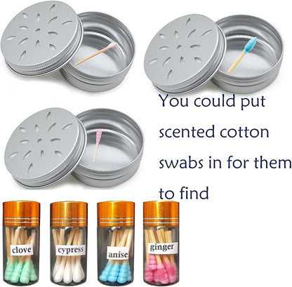 CHENGXINWENHUA Dog skent Work tins 6 Pack，Dog Scent Training Box，Dogs Nose Work containers (1, 4 Jars+6 Magnetic Box)